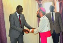 Bishop Carlassare Discusses Church Development Plans with Unity State Governor