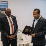 VP Benjamin Bol Mel Meets Ethiopian Prime Minister in Addis Ababa